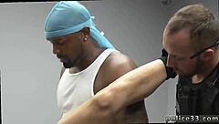 Black men take on white twinks in a steamy gay threesome