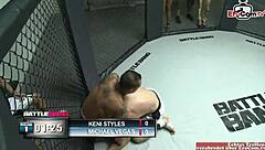 i'm a skinny ebony model fighting in the boxing ring with small tits