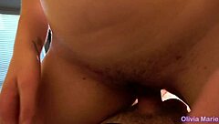 I got curvy Olivia with natural tits givin me a blowjob then sex