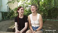 German lesbians indulge in hot sex with strap-ons and pussy licking