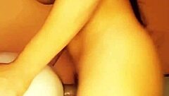 masked russian girl fingers pussy solo while horny