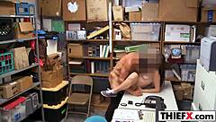 Hey, shy thief gets punished with huge dick