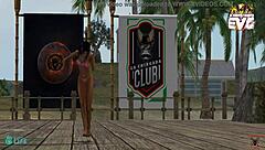 Intriguing Hot Summer With Petite Teens Dancing On Beach