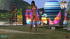 Intriguing Hot Summer With Petite Teens Dancing On Beach