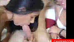 oral creampie with handjob