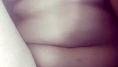 In the bedroom, lesbian girlfriends share blowjob and masturbation on homemade webcam for friends.