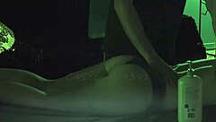 girl gets multiple orgasms from full body massage and blows masseur