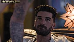 Tattooed gay men engage in barebacking and ass fucking in taboo video