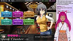 Vtuber with big boobs livestreams a sensual spanking and creampie video
