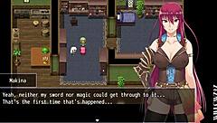 Makina explores the city of ruin in this hentai anime game