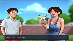 Busty anime girl in summer time saga uncensored part 7