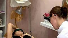 ritafox came in for laser depilation just look at her ass