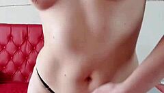 Redhead's Passionate Self-Pleasure Before Her Walk