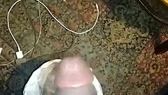 Where does the girl cum with big black cock?