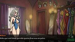 Big tits and redheads in Game of Whores: Daenerys and Sansa strip down