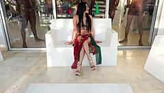 i explore with isabella uzcategui using toys and dildos in an interracial session.