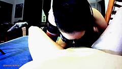 Messy Gagging Deepthroat Slave Swallows Throatpie