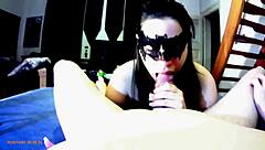 Messy Gagging Deepthroat Slave Swallows Throatpie