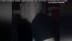 I took a big dick in the gloryhole and got covered in cum
