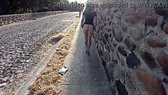 Andy Hot Shows Ass on the Street Part 2