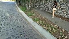 Fher y Andy Hot's exhibitionism on the street