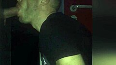 Massive Cumshot After Sucking Huge Cock at Glory Hole in Amateur Gay Scene
