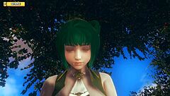 this hentai babe gets fucked hard in the green forest