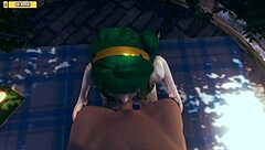 this hentai babe gets fucked hard in the green forest