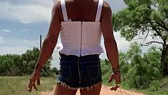 Staci rides ass cowgirl in public outdoor fetish