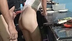 I learn cooking from teacher alexandra who teaches me to cook and fuck how hot this woman is