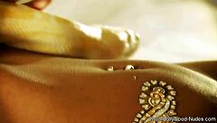 Exotic lover relaxes in nature, enjoying the peace.