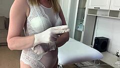 oh, it's pure bliss watching the beautiful mistress masturbate in lingerie