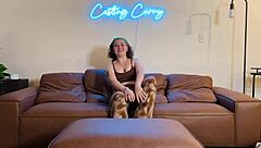 casting interview with curvy 21 year old brunette amateur