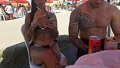 Holidays at Bertioga beach with bareback fun 😎