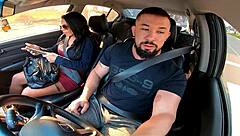 Natzinha Morena forgets bank password and licks pussy to pay Uber fare outdoors