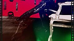 Queen Dominatrix Frida Commands Servant In Smoking Fetish With Boots And Latex.