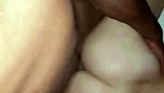 interracial couple in doggystyle with bent over pose