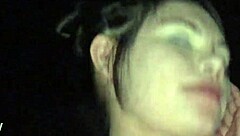 my latina with perfect natural tits riding big white dick outdoors