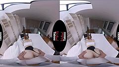 This virtual taboo video features a shaved pussy getting a handjob and blowjob in pov style