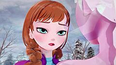 Can Anna really warm Elsa's pussy with lesbian fingering?