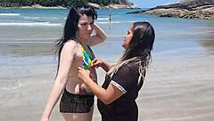 With my girlfriend Paty on a beach vacation