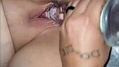 Watch me make my wife squirt with big dildo