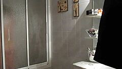 my wife in the shower bathing