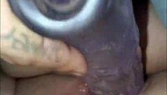 Watch me make my wife squirt with big dildo