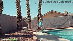 Fit Kitty and Sarah Jessie Fuck Pool Guy
