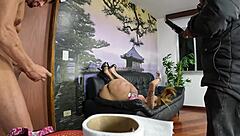 maryna sales says, 'let's record this backstage fingering session.'