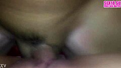 Young amateur babe's wet pussy squirts during intense fucking and creampie