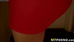 Freaky brunette Anastasia Morna fingers herself to climax