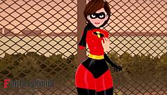 Helen Parr stretches her big ass in POV