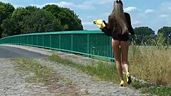 Flashing On Bridge! Fucking In Cornfield For Cumshot!